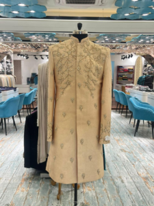 Ivory Embroidered Sherwani