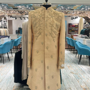Ivory Embroidered Sherwani