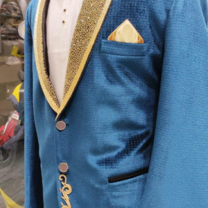 Royal Blue Embroidered Sherwani