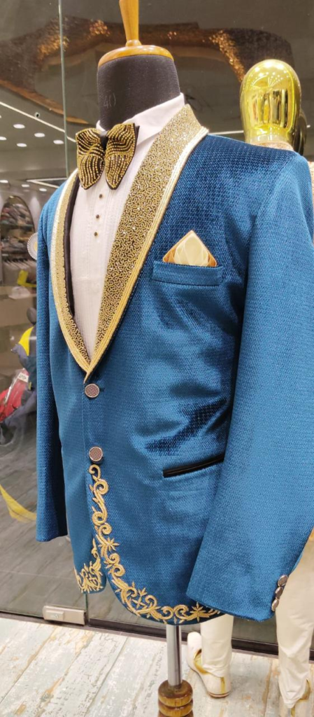 Royal Blue Embroidered Sherwani